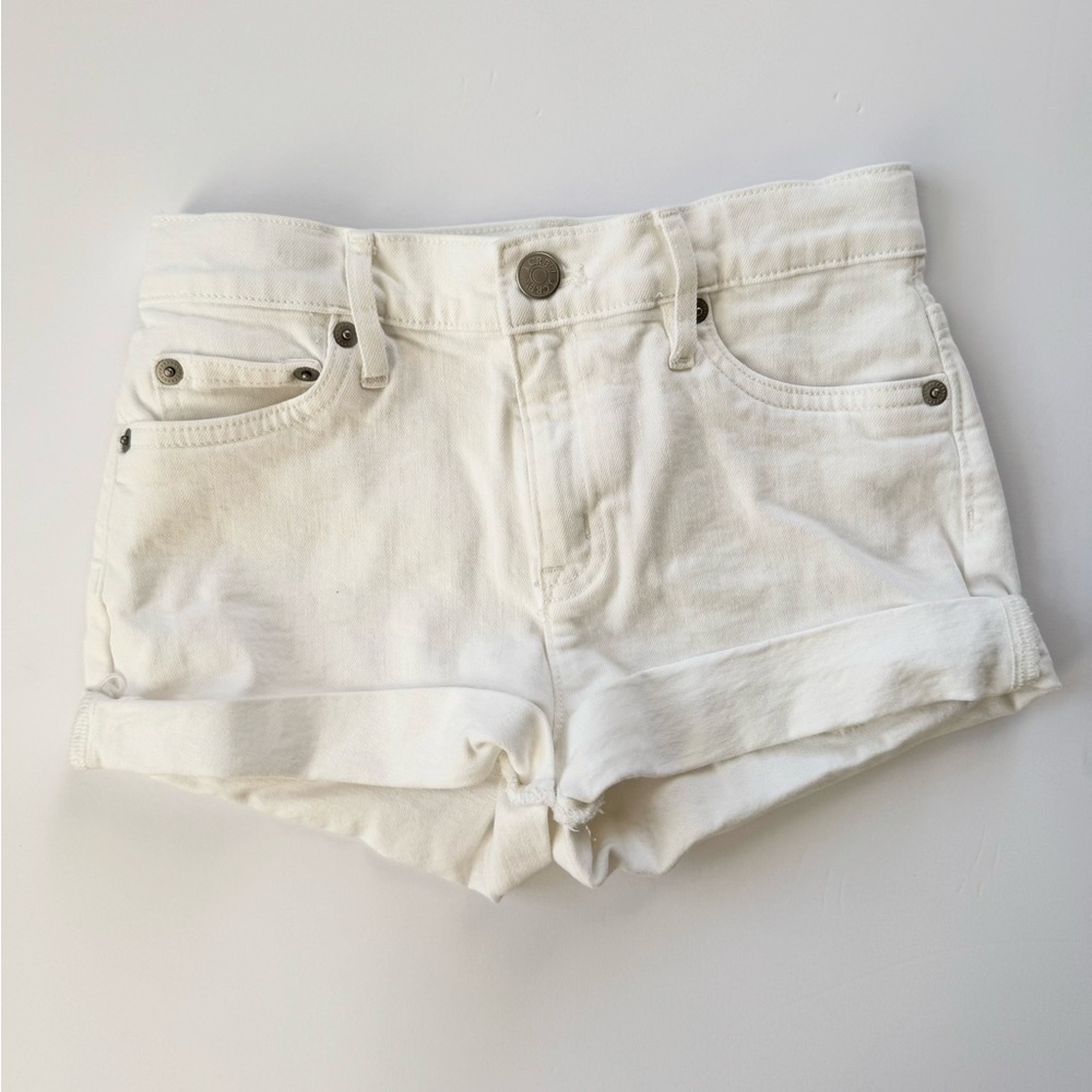 Crewcuts White Rolled-Hem Denim Shorts
